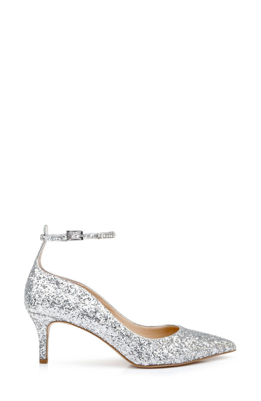 Jamila Ankle Strap Kitten Heel