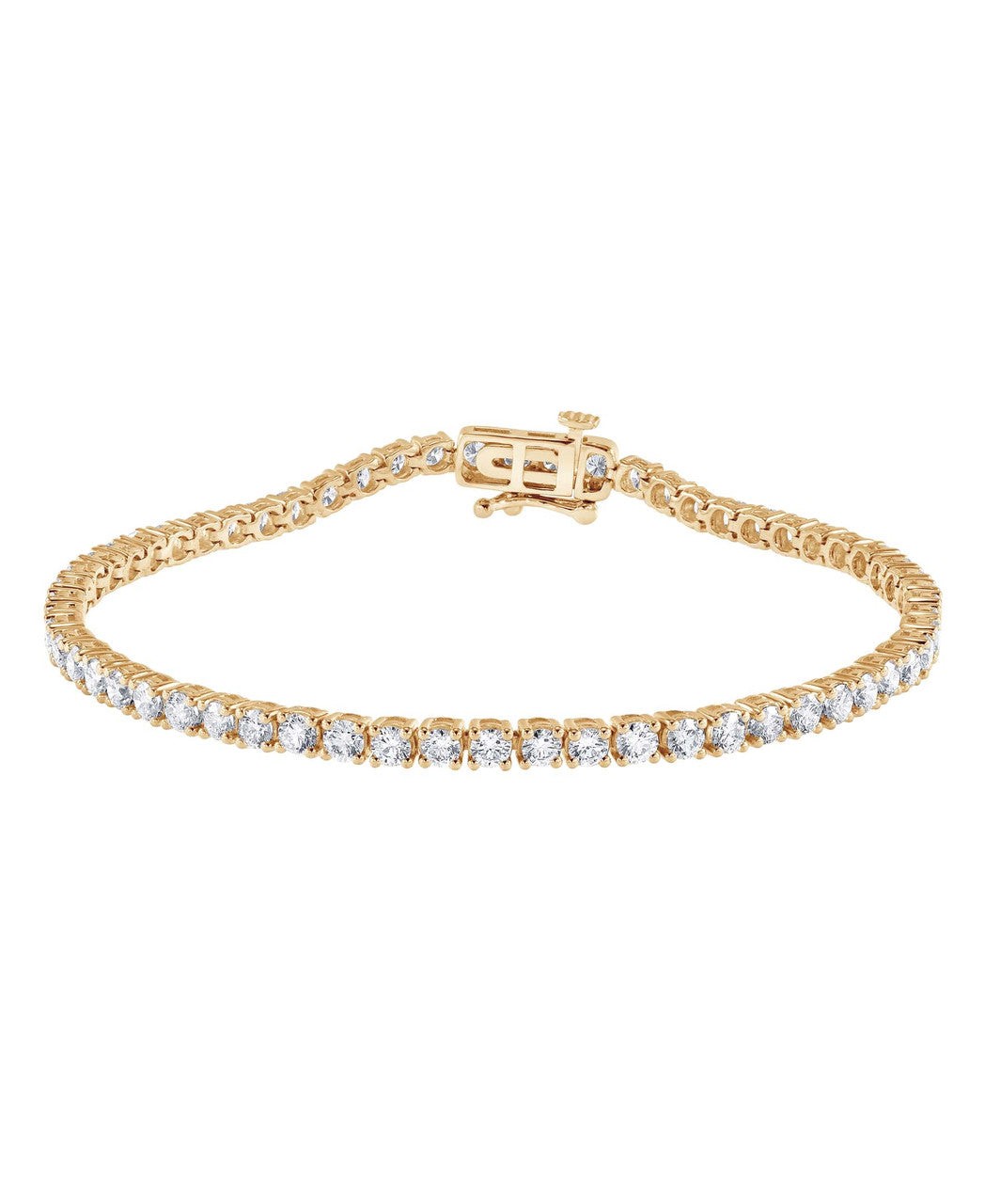 4CTTW Round Cut Diamond Tennis Bracelet