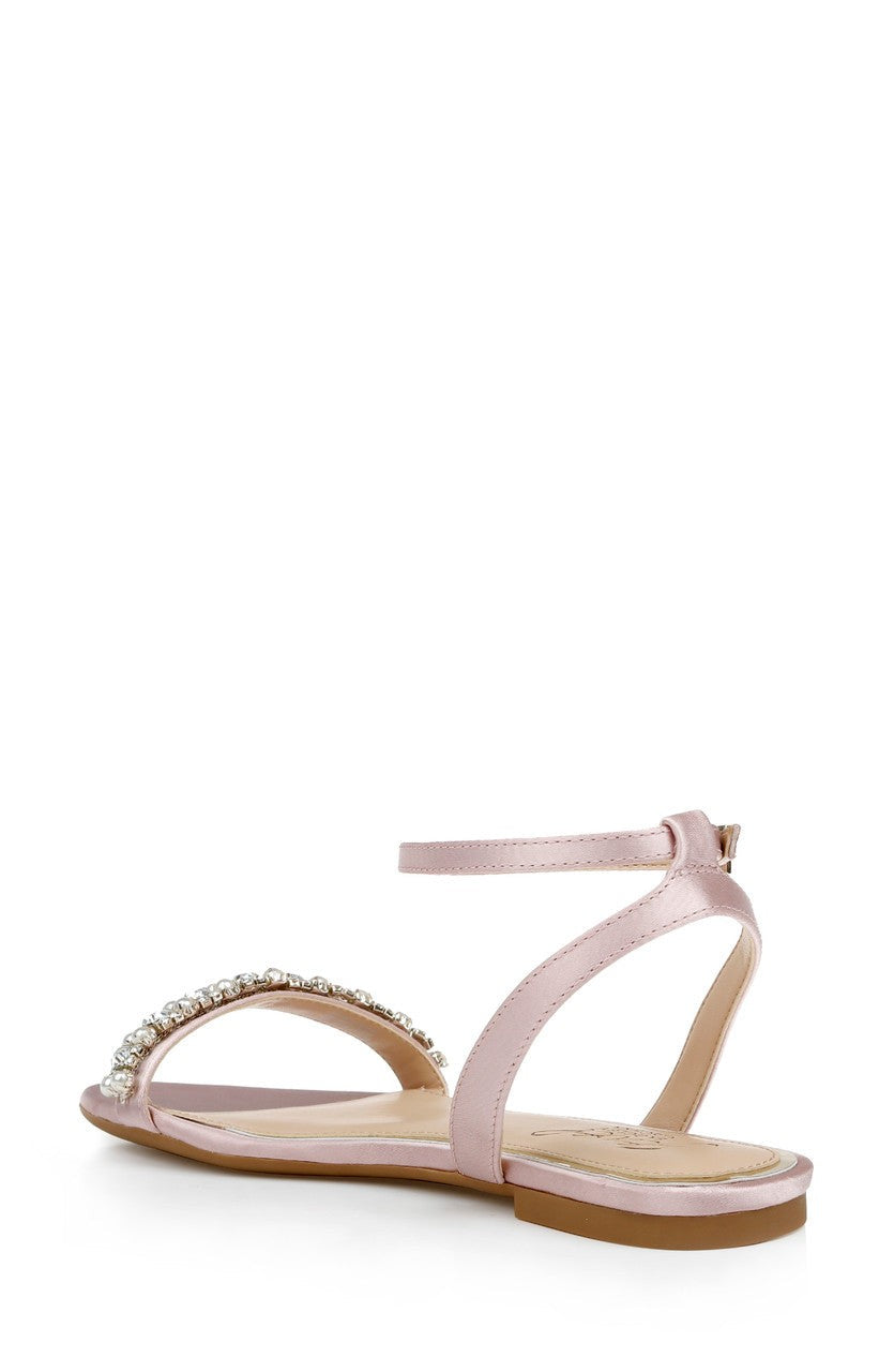 Daria Pearl and Crystal Flat Sandals