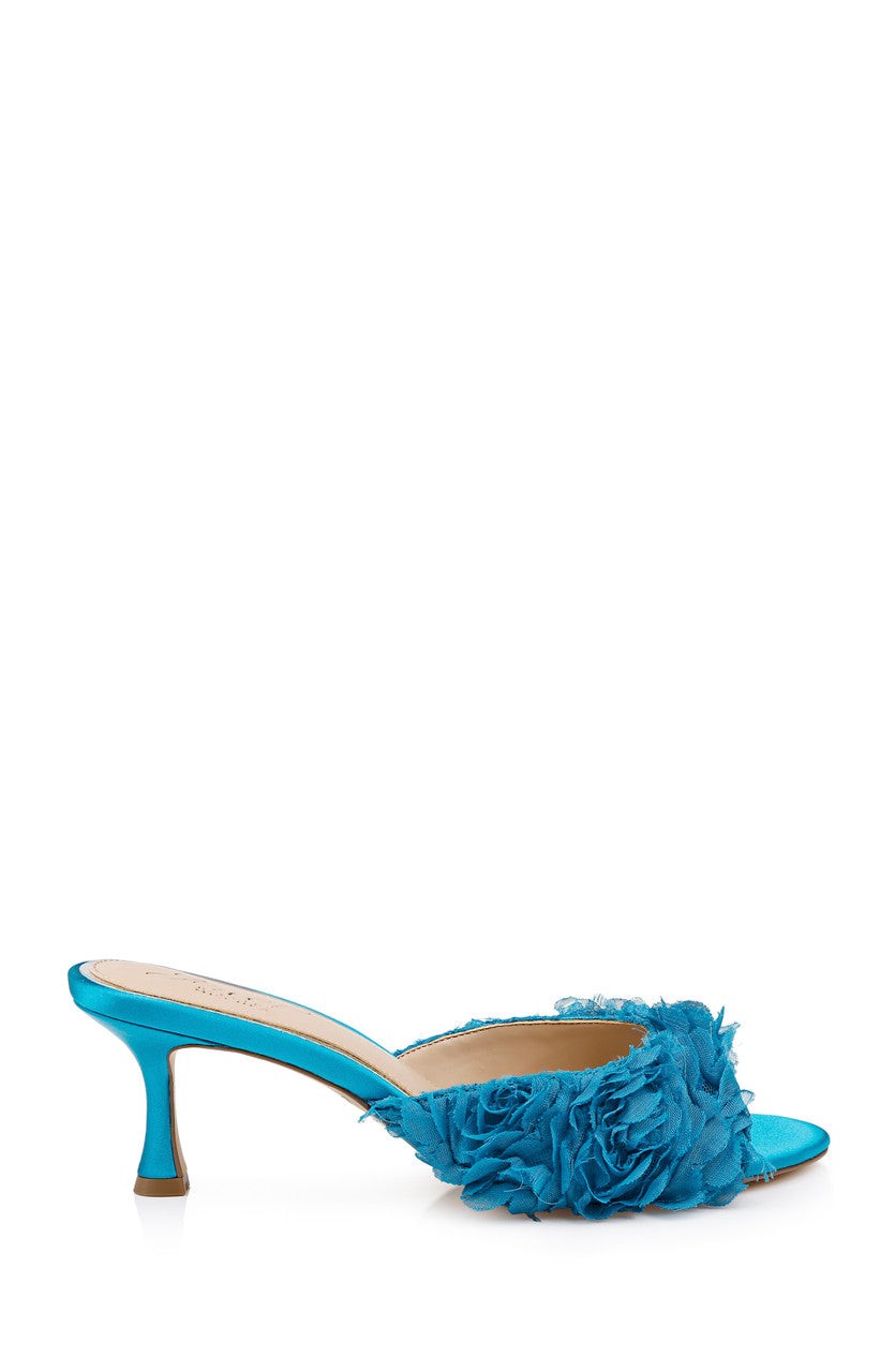 Scarlet Kitten Heel Mule Sandals