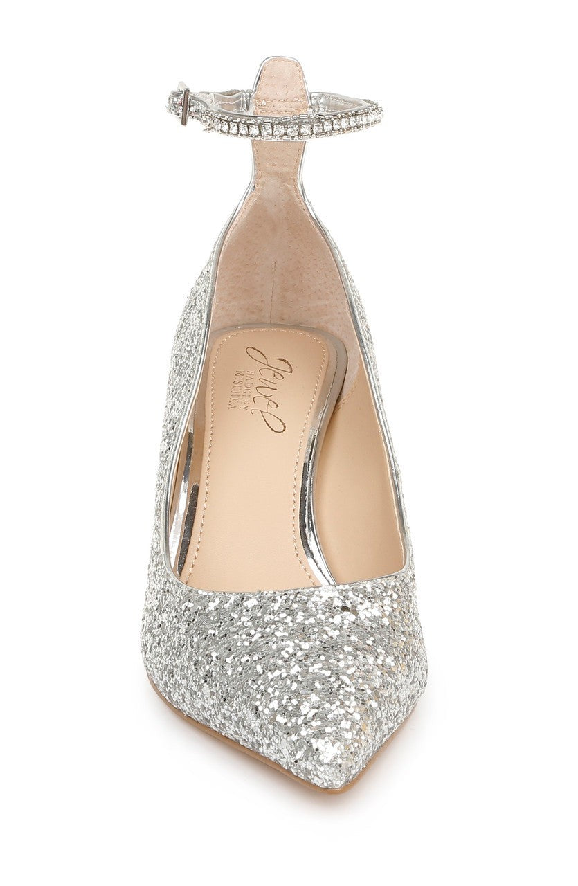 Jamila Ankle Strap Kitten Heel