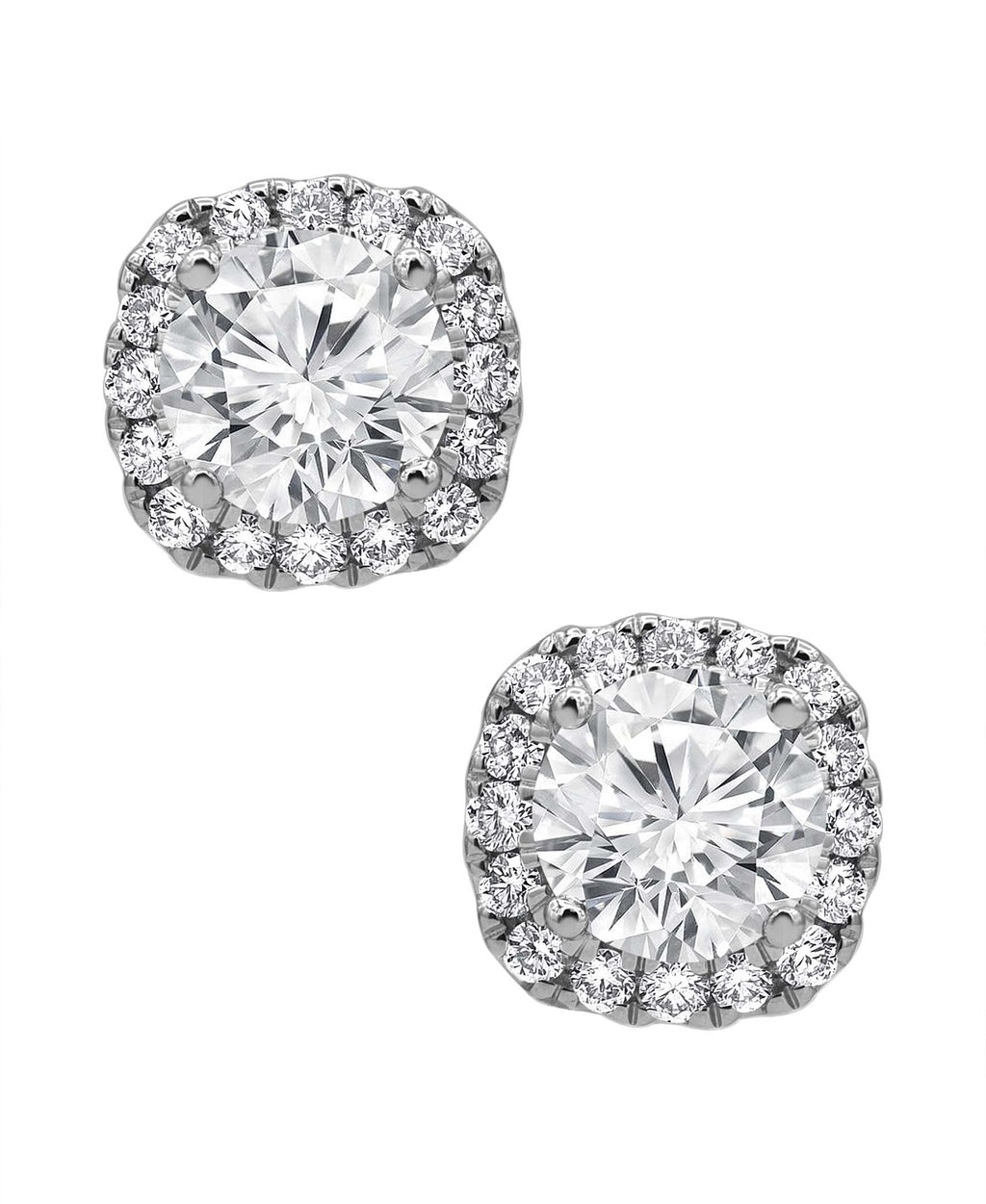 Cushion Diamond Stud Earrings