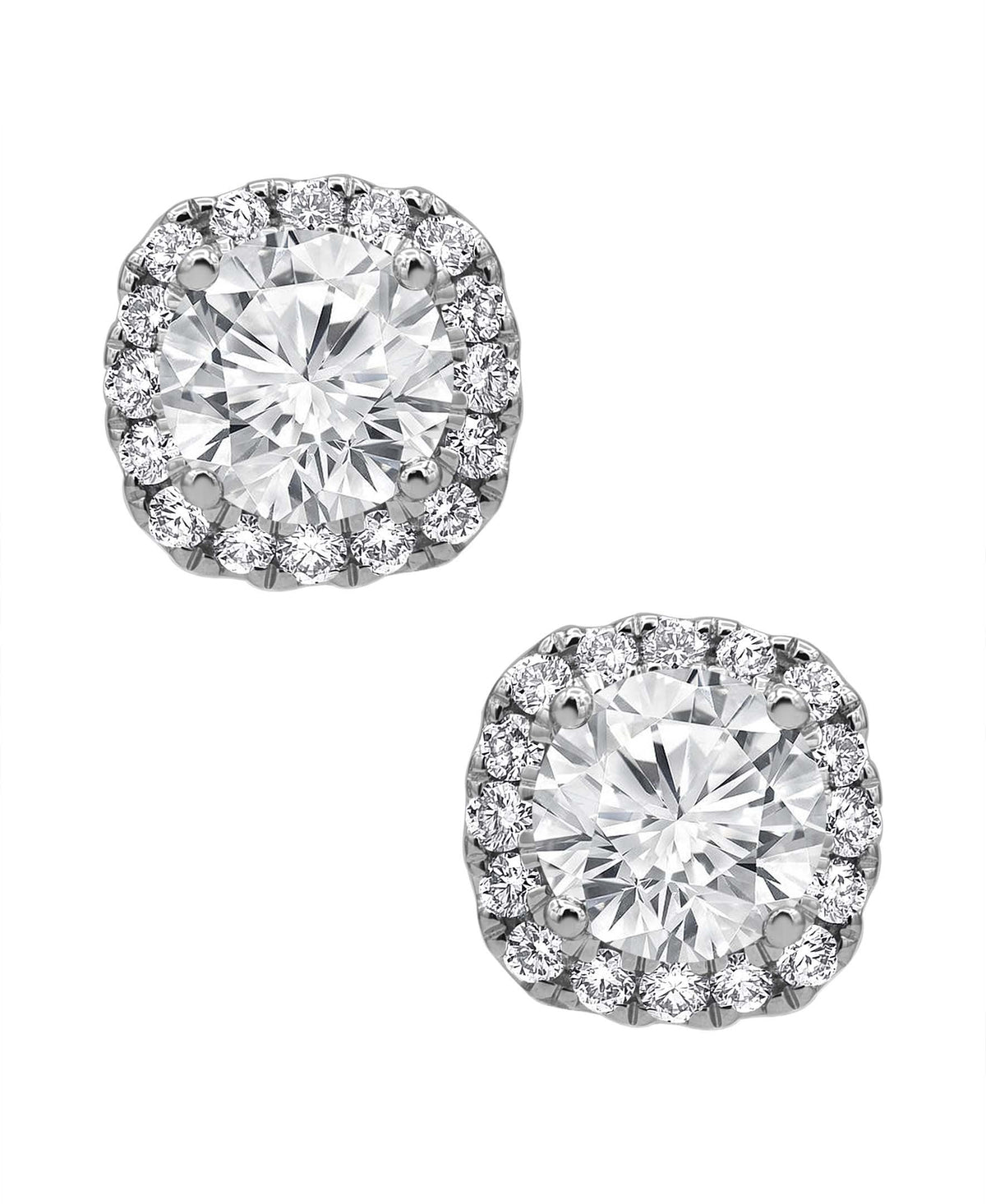 Cushion Diamond Stud Earrings