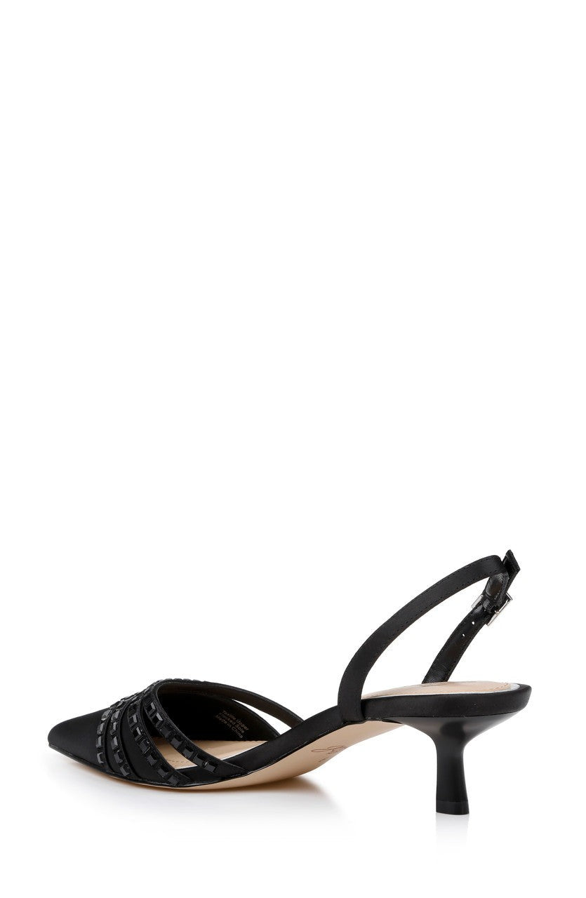 Katalina Bejeweled Slingback with Kitten Heel