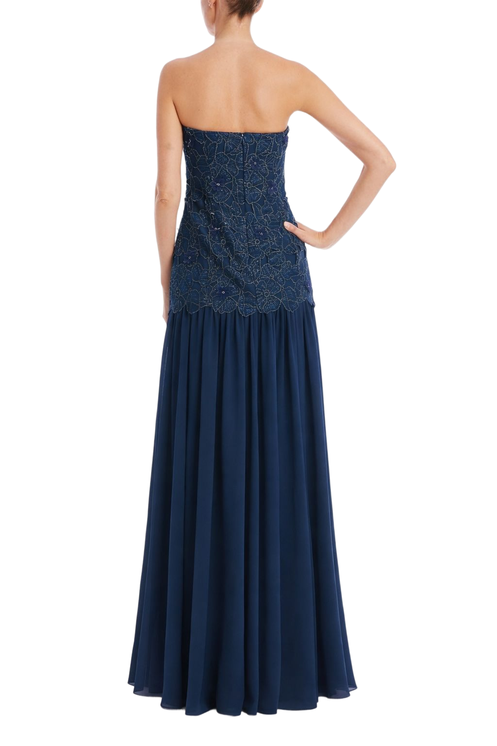 Lace Corset Bodice Dropwaist Gown