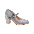 Girls' Glitter Block Heel Dress Shoes