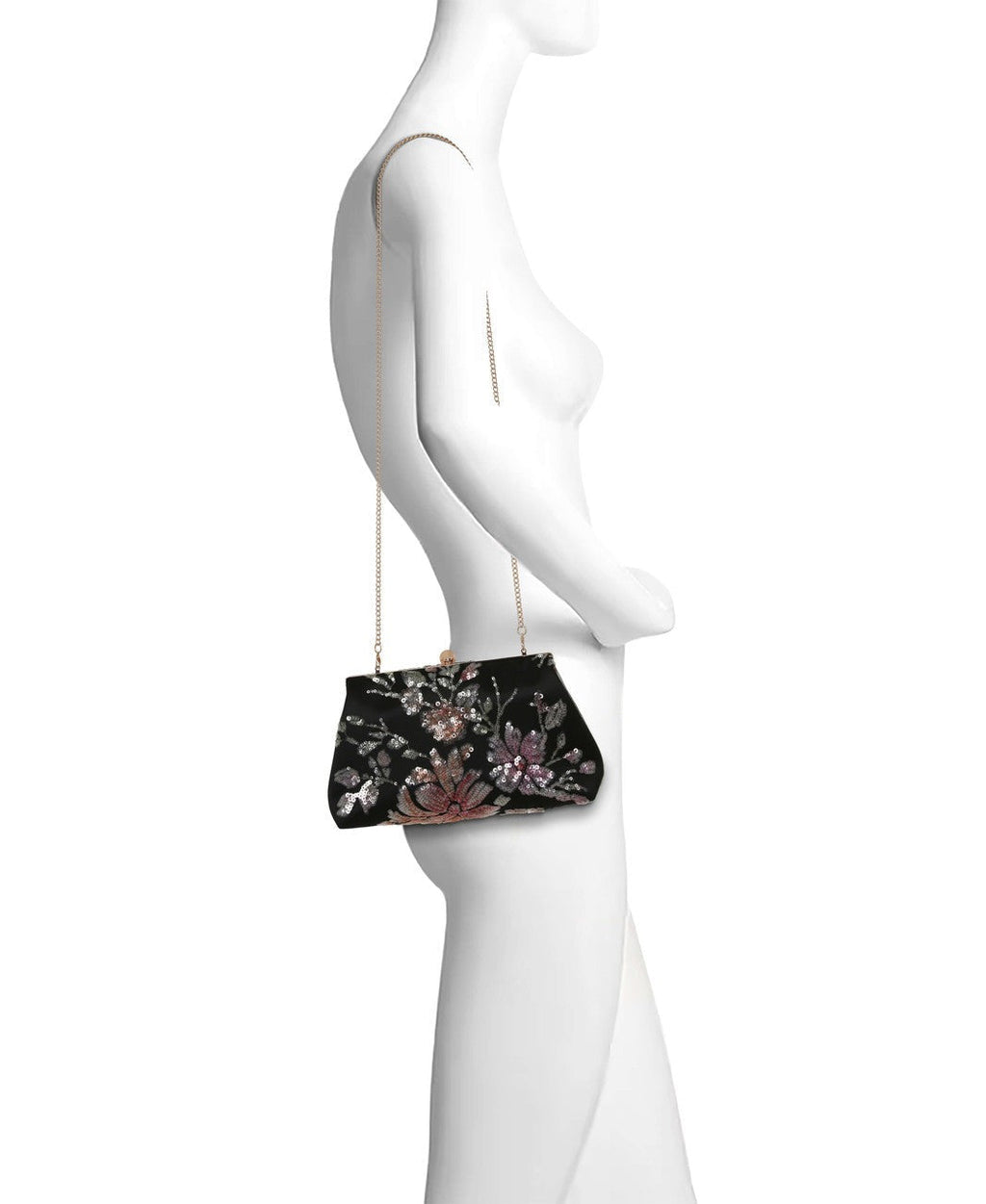 Lyric Sequin Floral Clutch