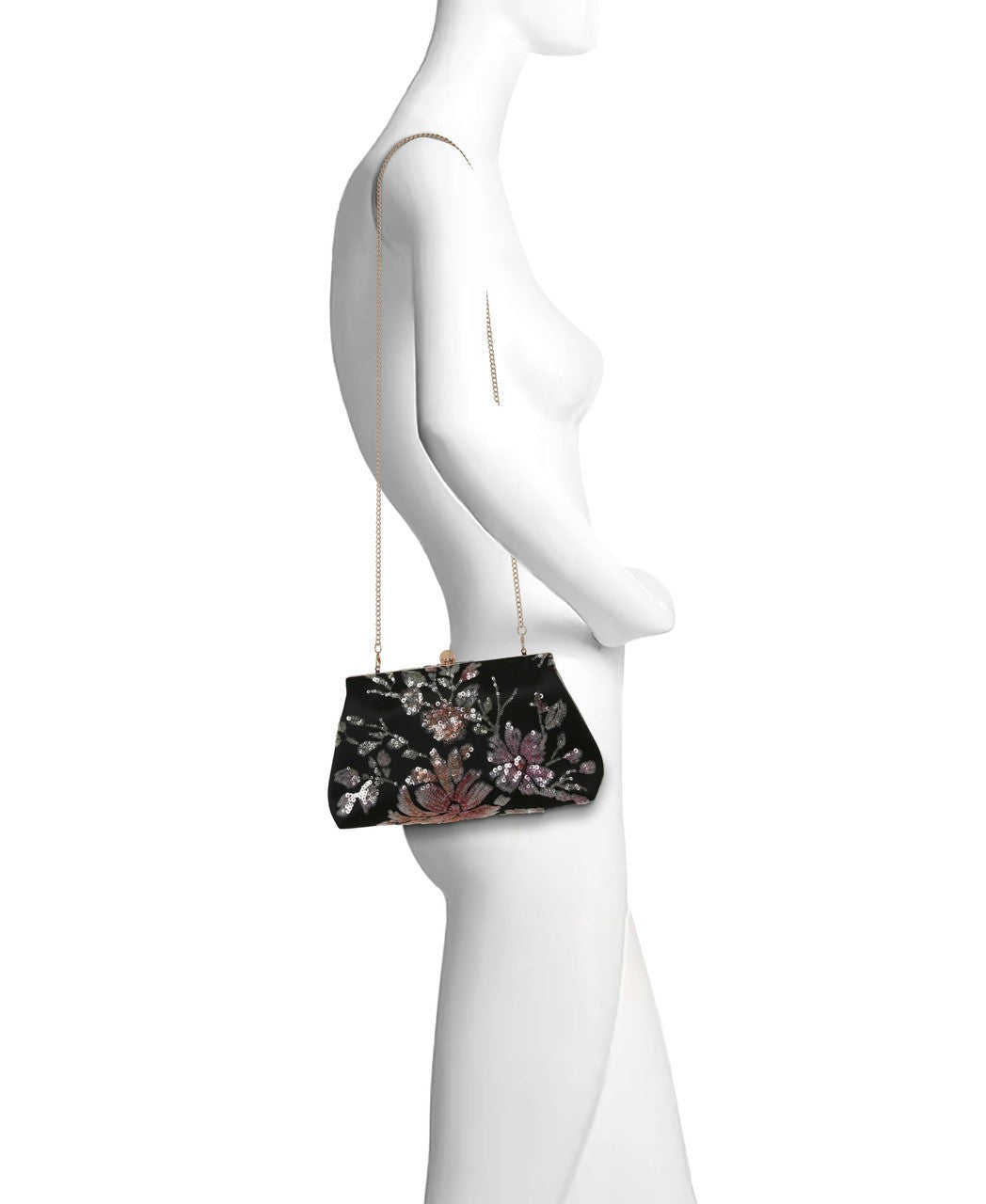 Lyric Sequin Floral Clutch