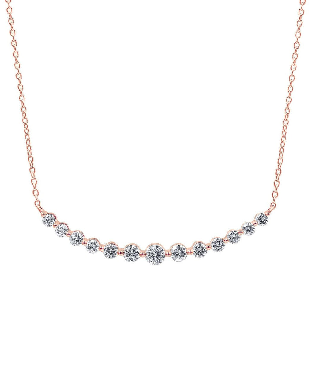 Diamond Curved Bar Collar Necklace