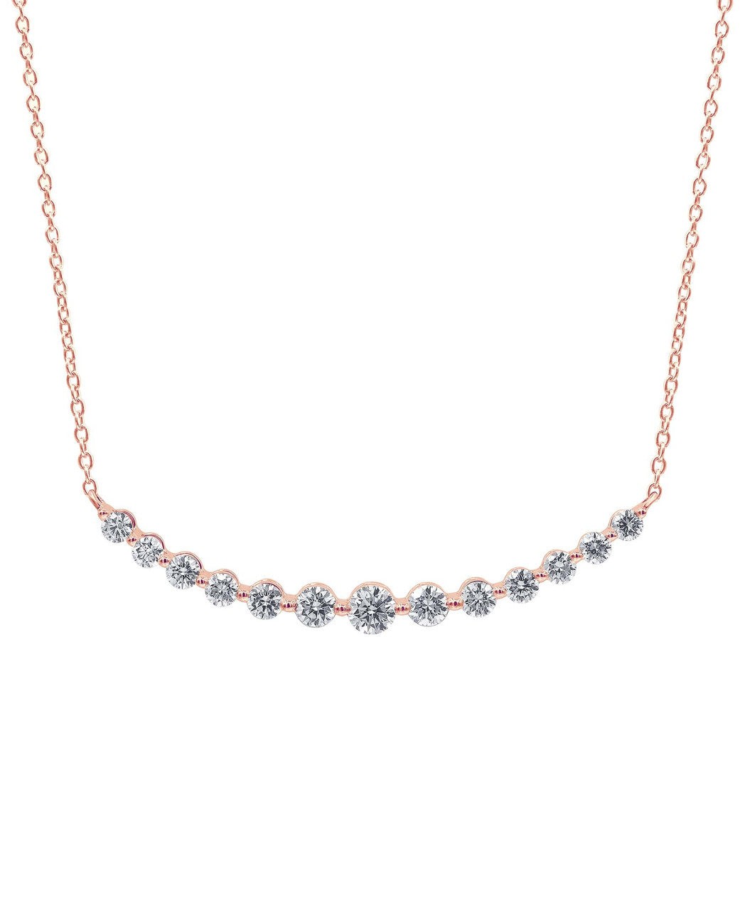 Diamond Curved Bar Collar Necklace