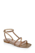 Cami Pearled Gladiator Flat Sandal