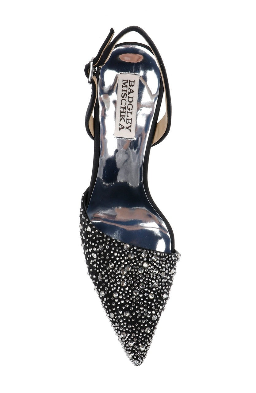 Brenna Rhinestone-Studded 2-Piece Slingbacks