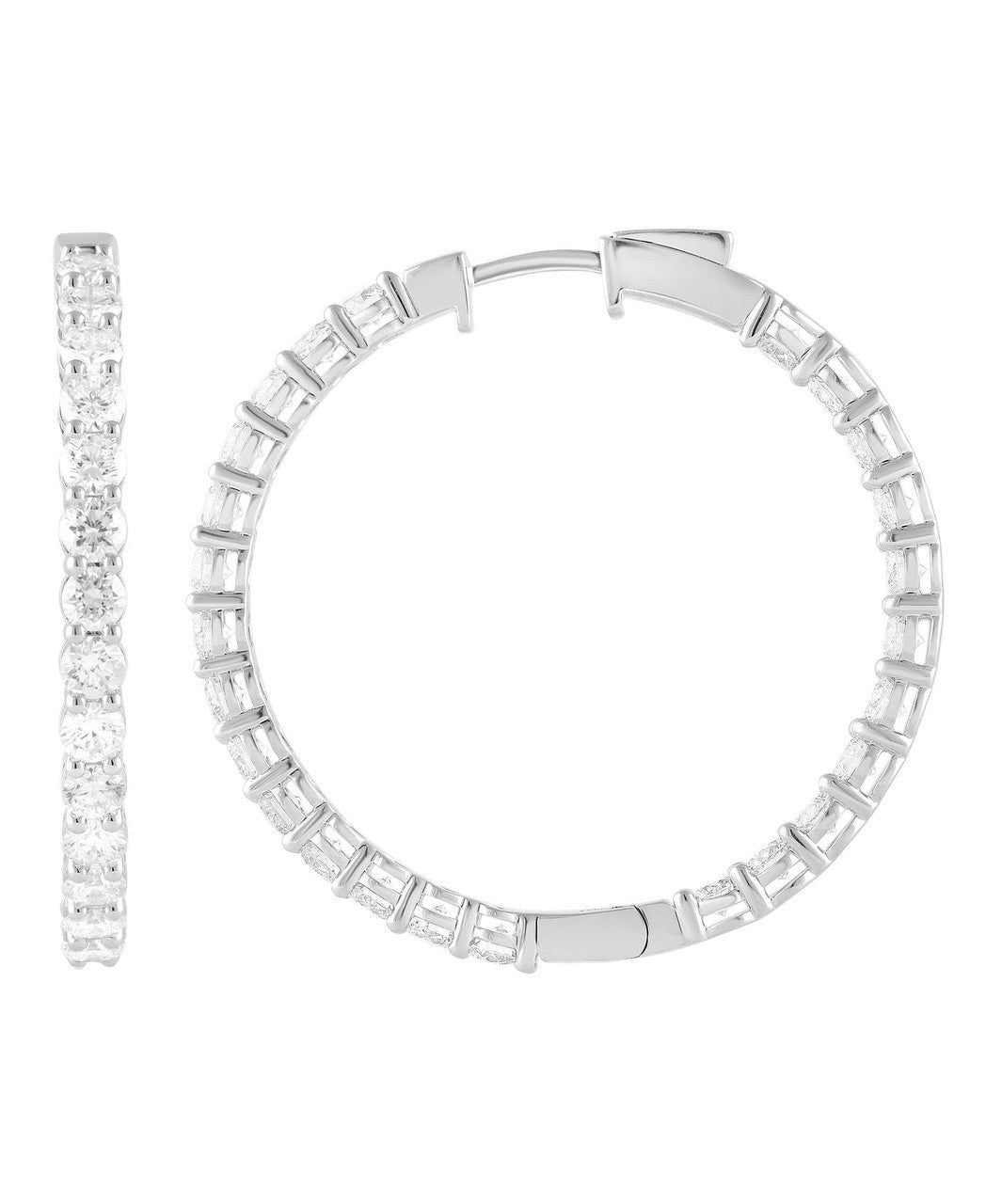 In & Out Diamond Hoop Earrings