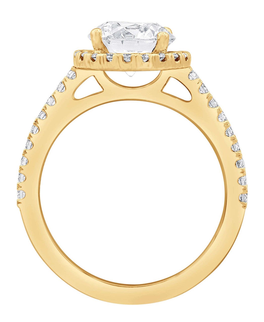 Diamond Halo Solitaire Plus Engagement Ring