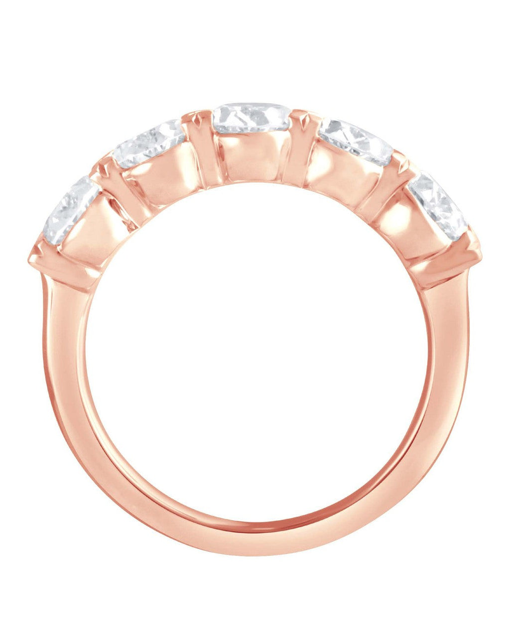 Oval-Cut Diamond Wedding Band