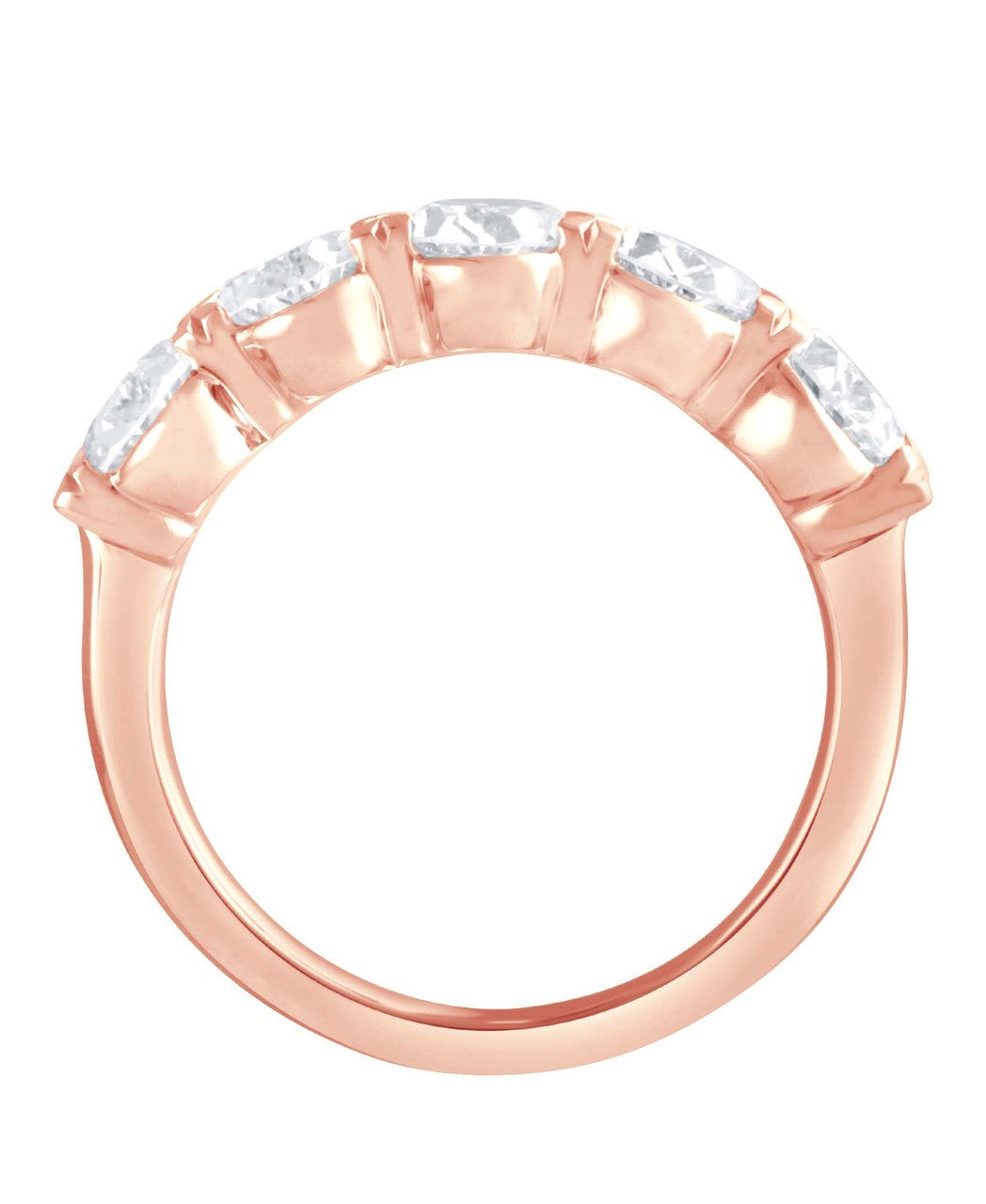 Oval-Cut Diamond Wedding Band