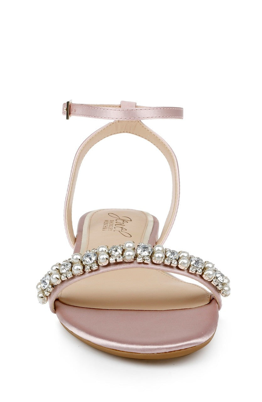 Daria Pearl and Crystal Flat Sandals