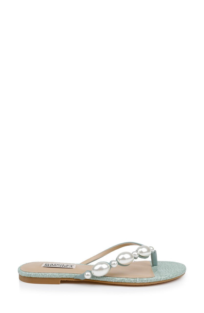 Dyana Pearl Embellished Thong Sandals