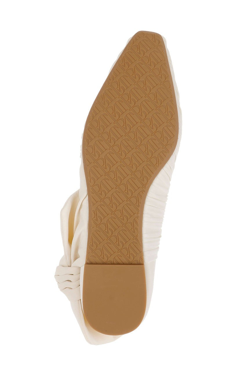Vayln Ruched Ballet Flats with Oversized Bow