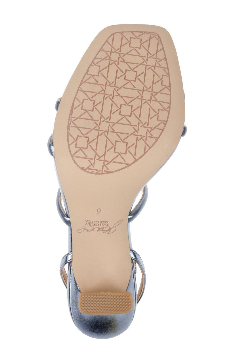 Kiyomi II Metallic Delicate Sandal with Bow Straps