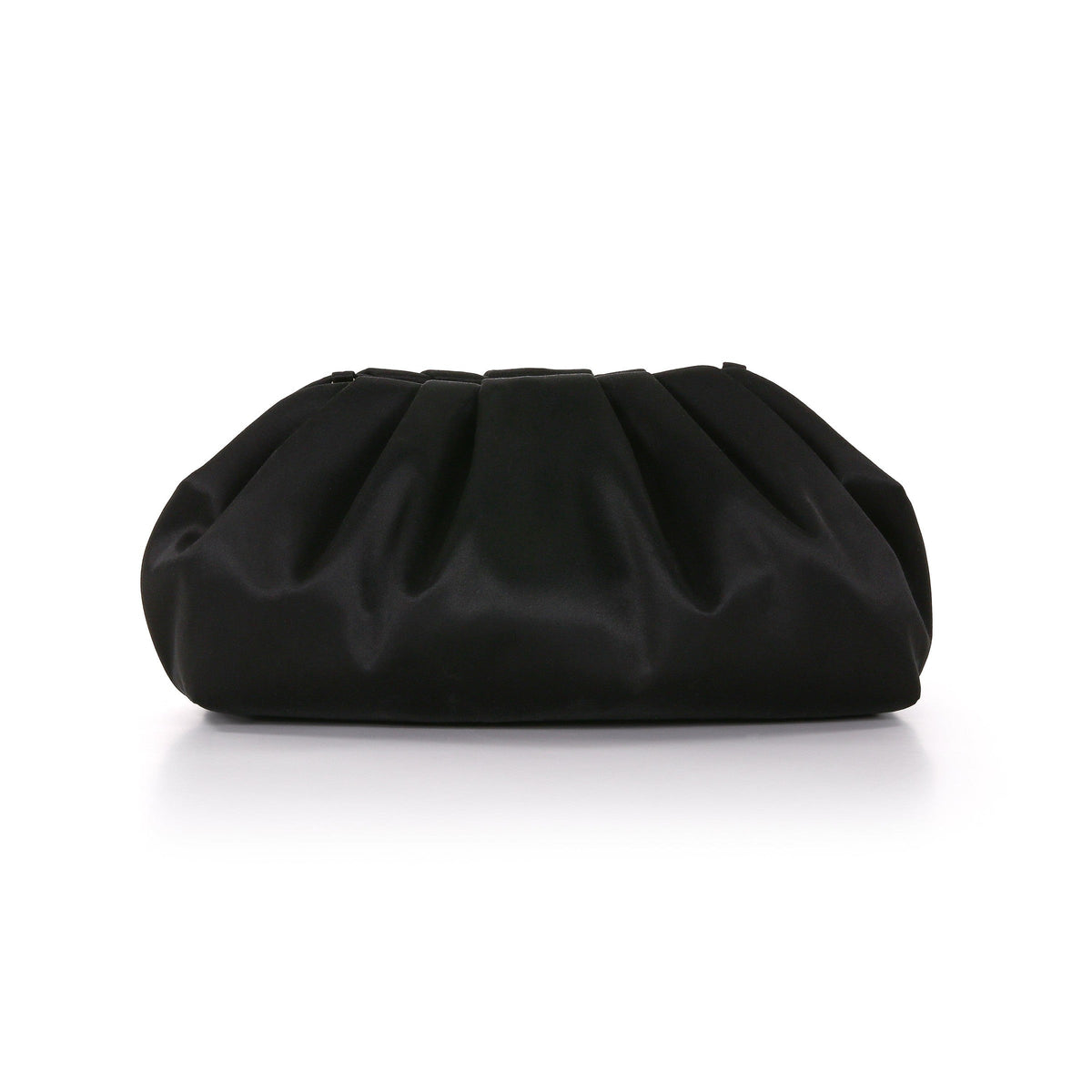 Audrey Silk Satin Zipper Top Pouch Clutch