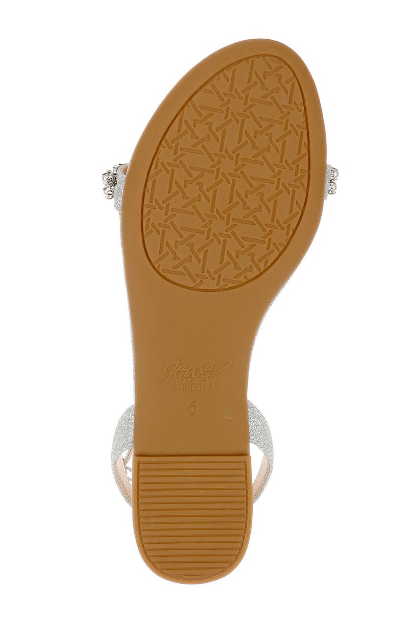 Daria Pearl and Crystal Flat Sandals