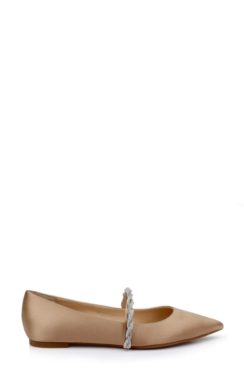Vana Pointed Flats with Embellished Straps