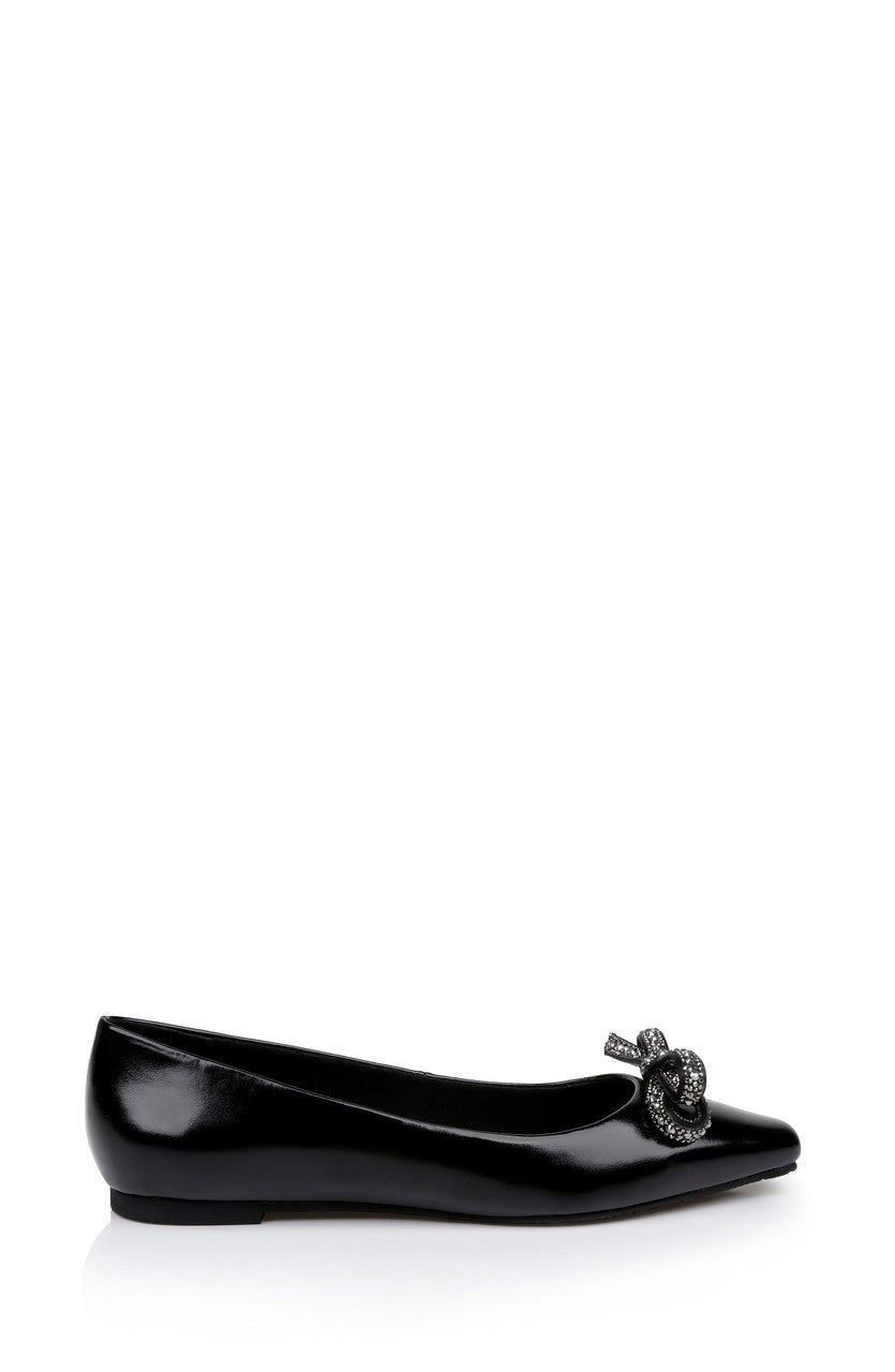 Hesther Ballerina Flats with Rhinestone Bow