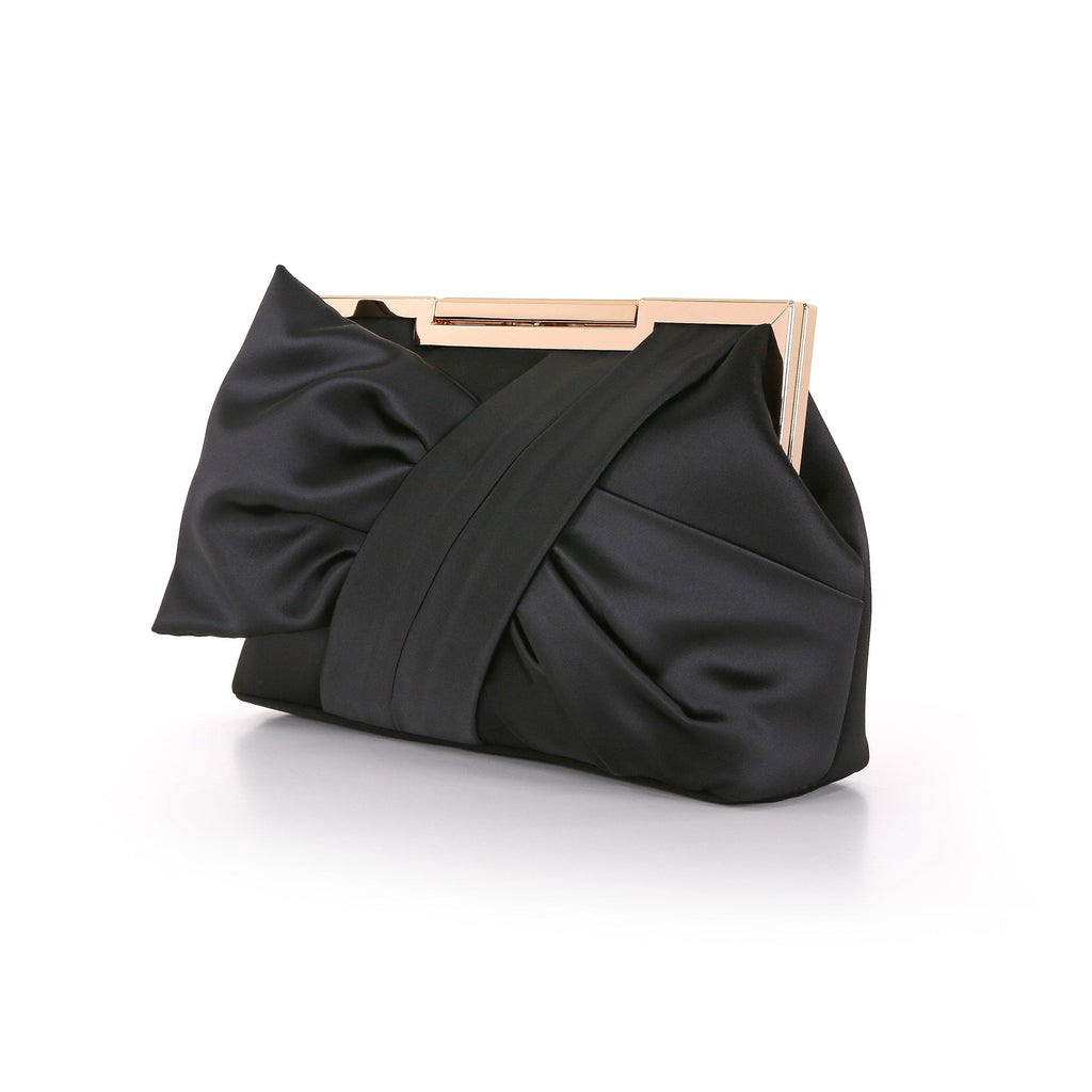 Vivien Satin Tie Pouch Clutch