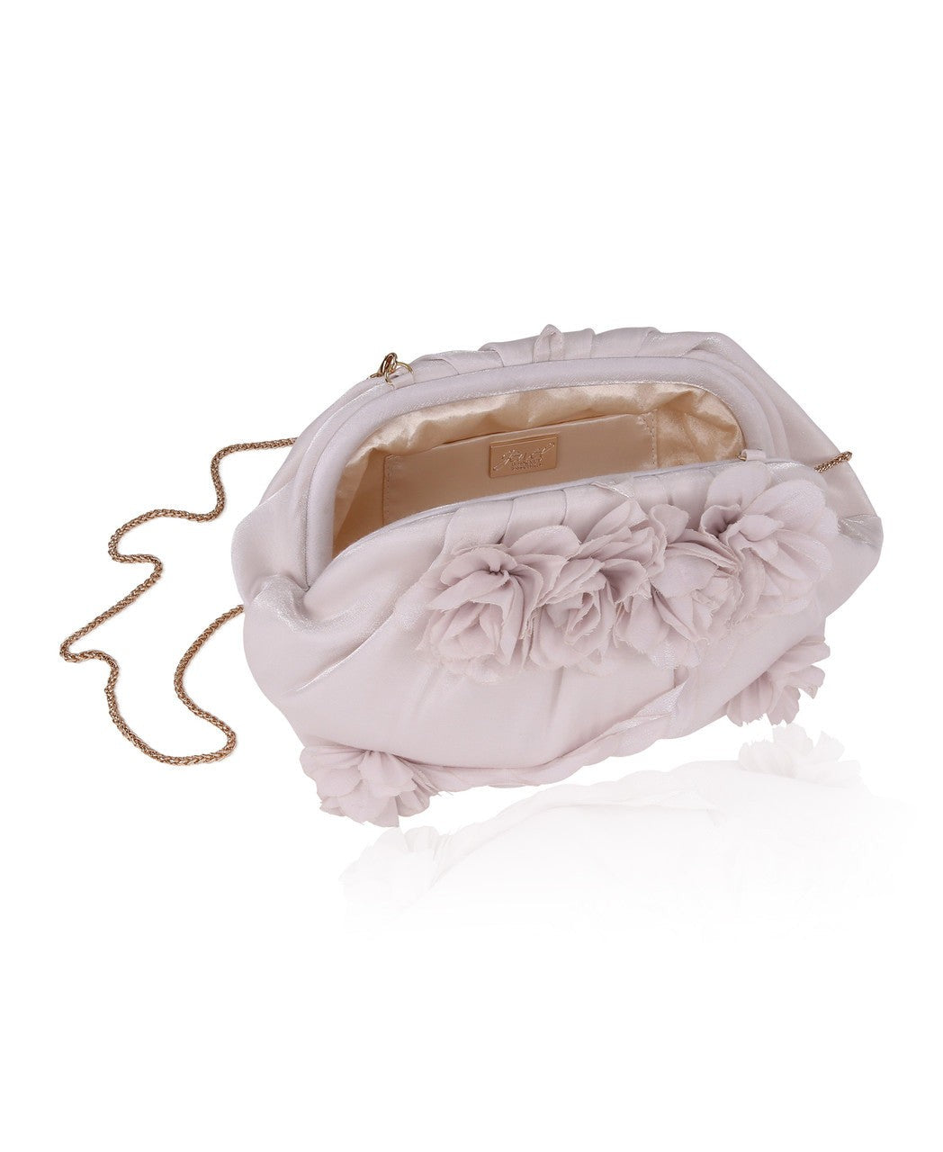 Lottie Floral Applique Pouch Clutch