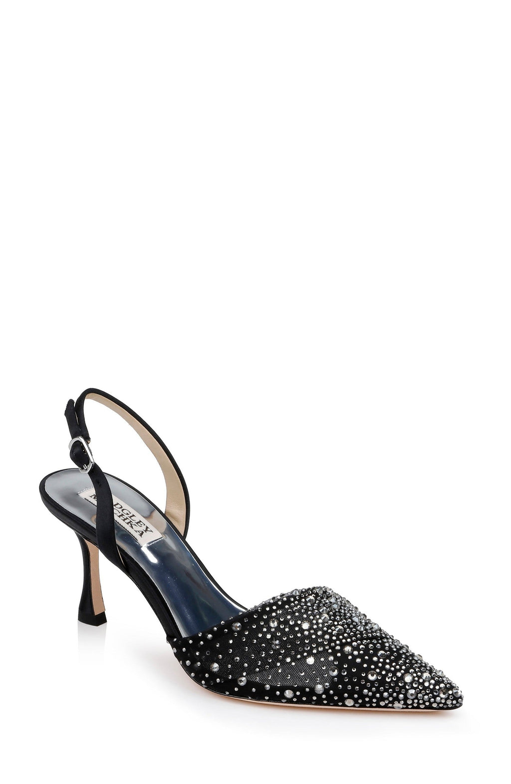 Brenna Rhinestone-Studded 2-Piece Slingbacks
