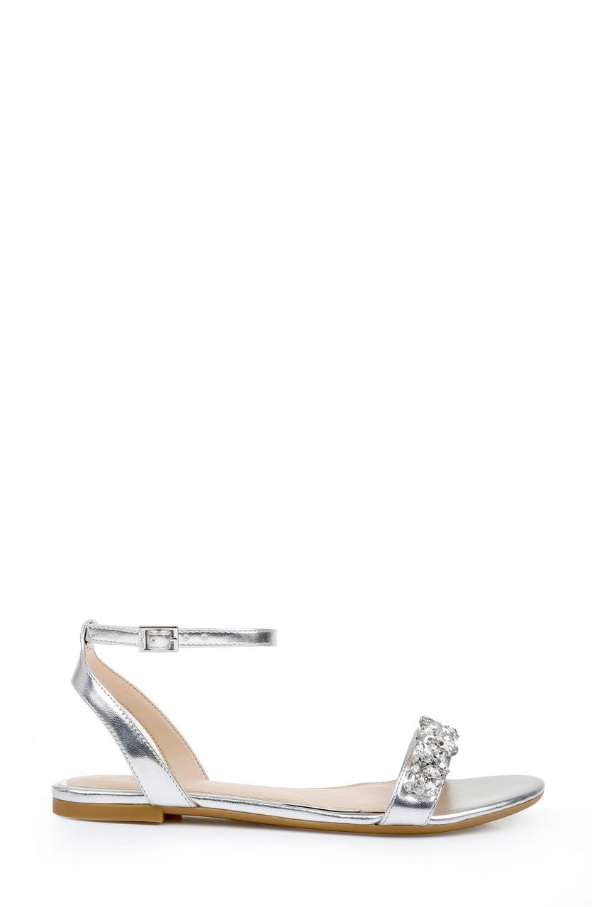 Ohara Minimalist Crystal Adorned Flats