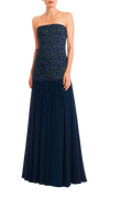 Lace Corset Bodice Dropwaist Gown