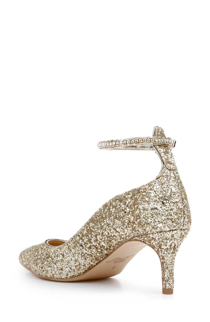 Jamila Ankle Strap Kitten Heel