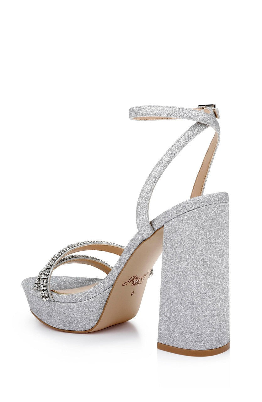 Rochel Platform Block Heel with Gemstone Embellished Straps