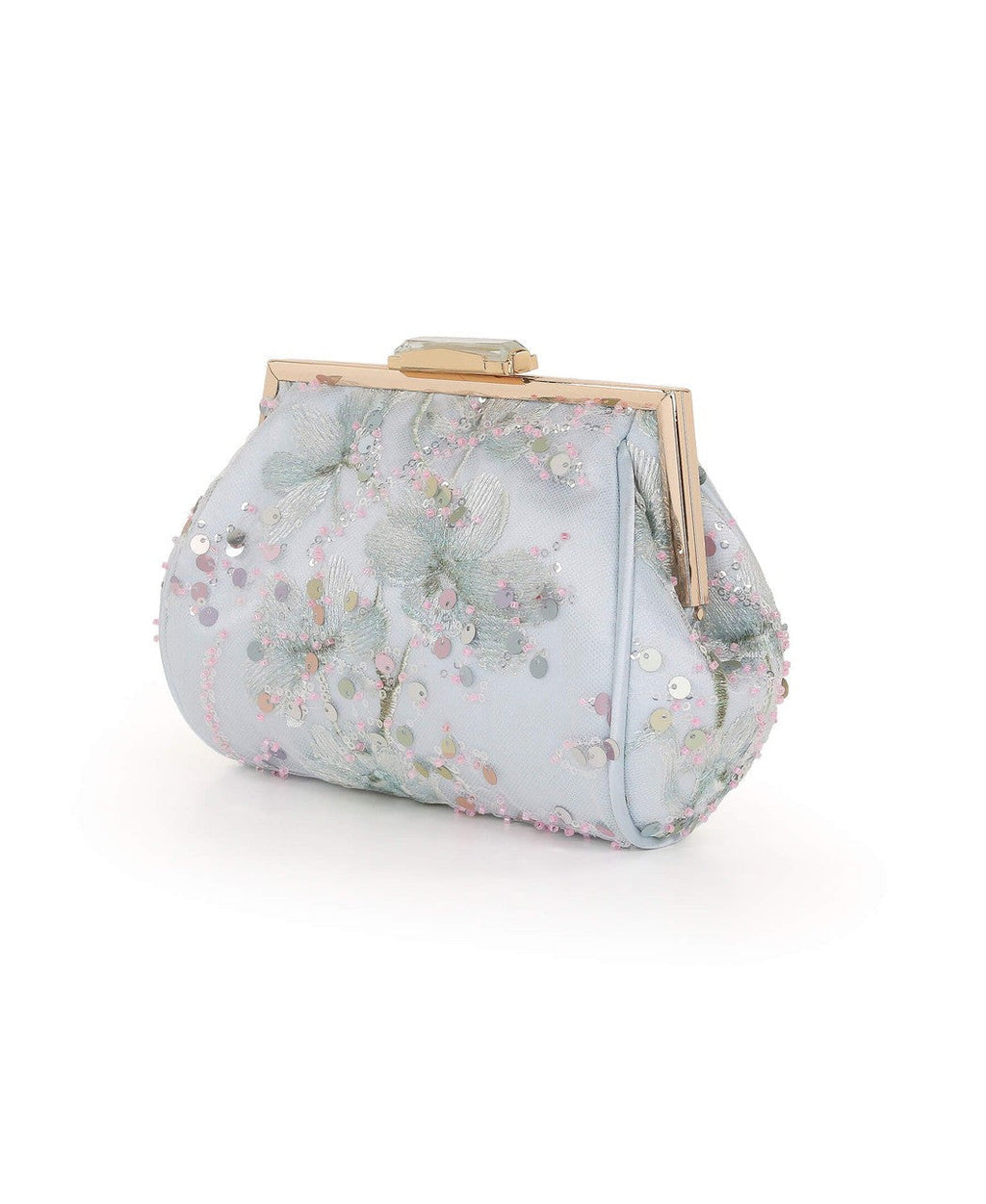 Iris Floral Pouch Clutch
