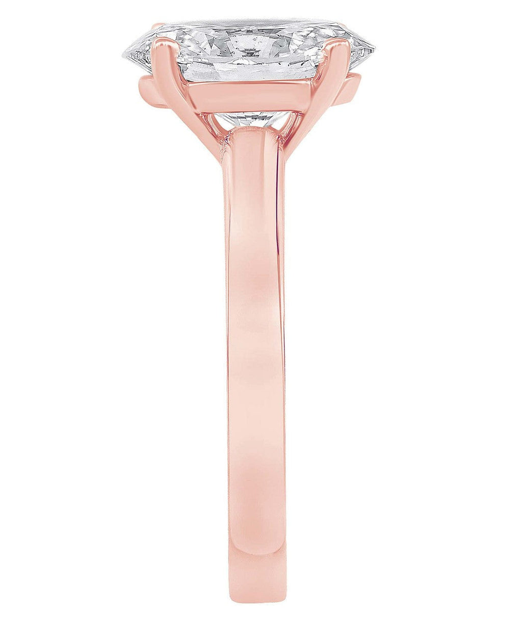 Oval-Cut Diamond Solitaire Engagement Ring