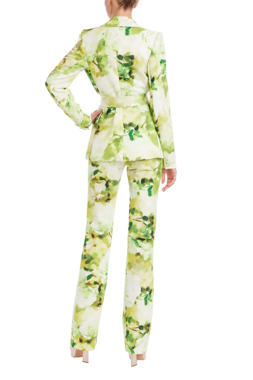 Beaded Floral Tie-Waist Jacket
