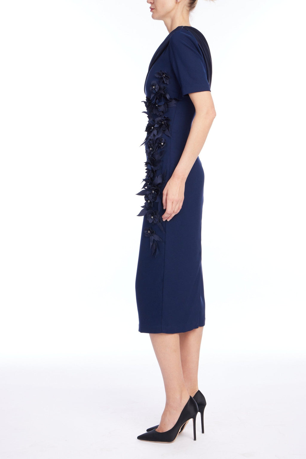 One Shoulder Floral Cocktail Dress