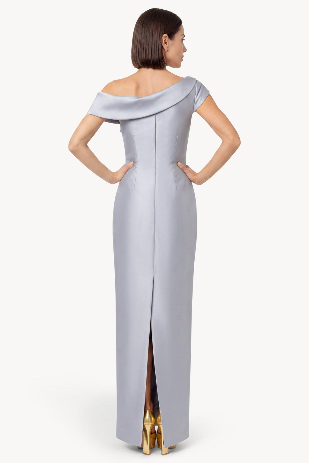 One-Shoulder Column Gown