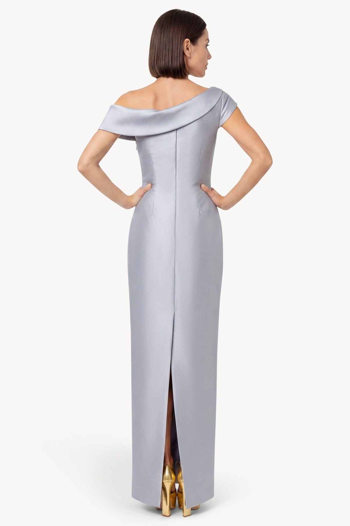 One-Shoulder Column Gown
