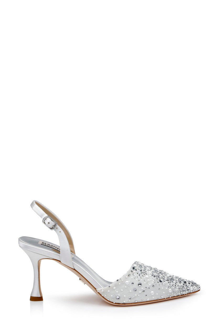 Brenna Rhinestone-Studded 2-Piece Slingbacks