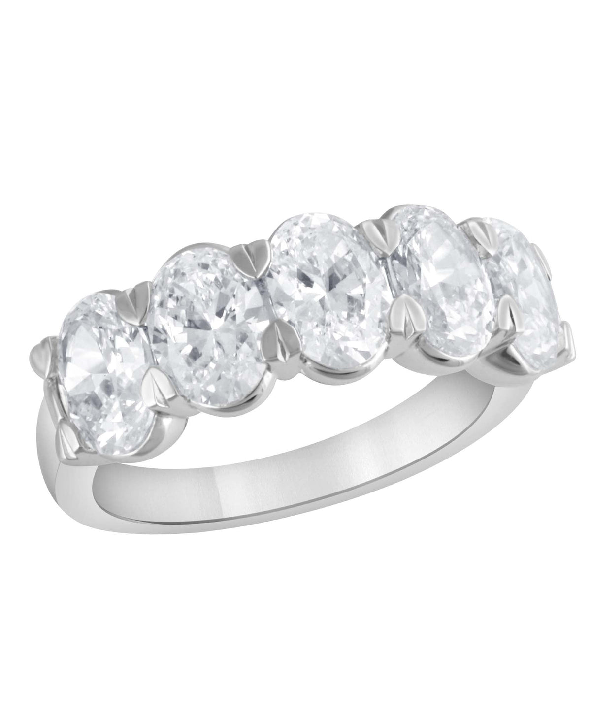 Oval-Cut Diamond Wedding Band