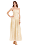 Natasha Floral Strapless Dropwaist Maxi Dress