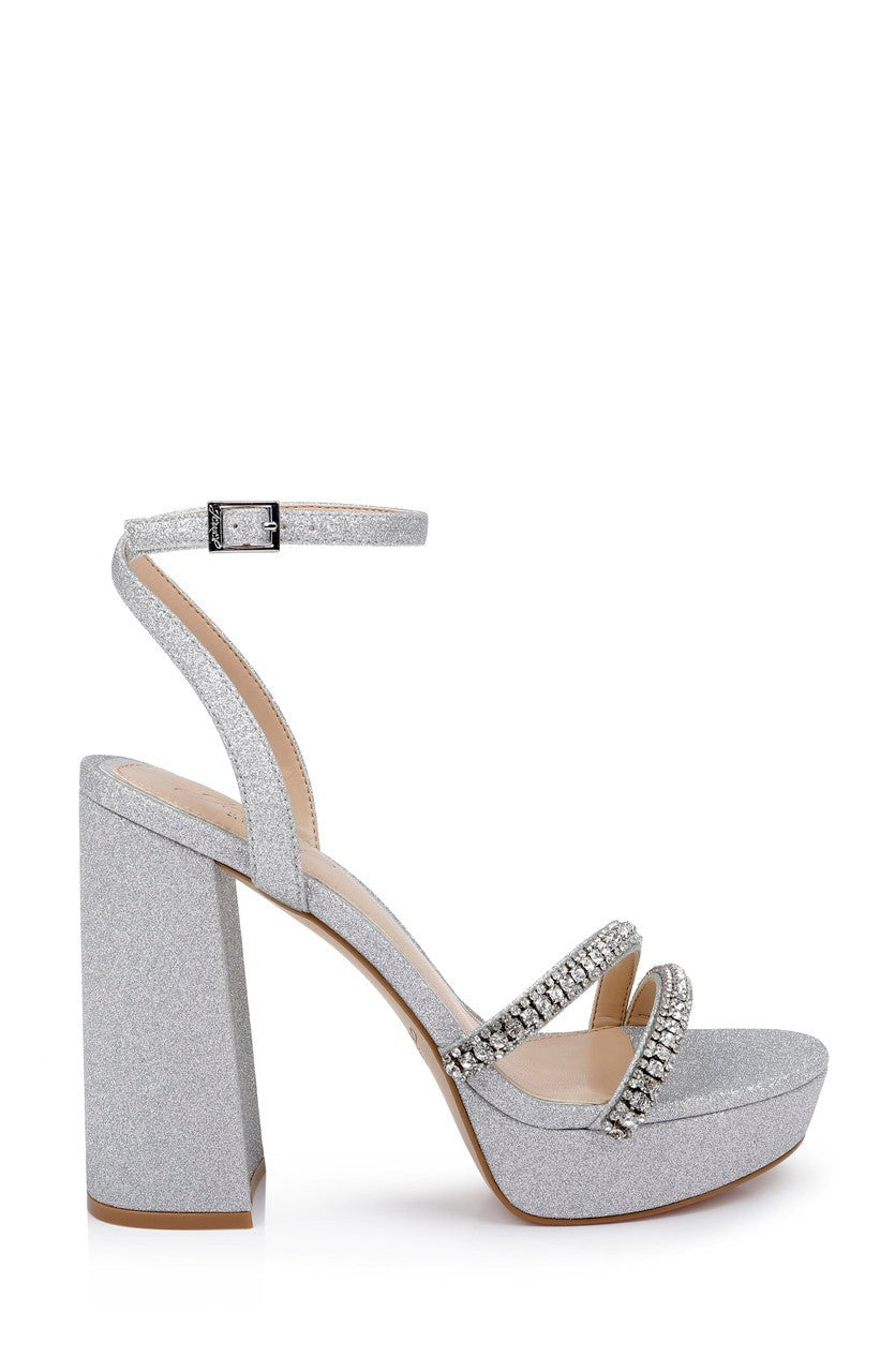 Rochel Platform Block Heel with Gemstone Embellished Straps