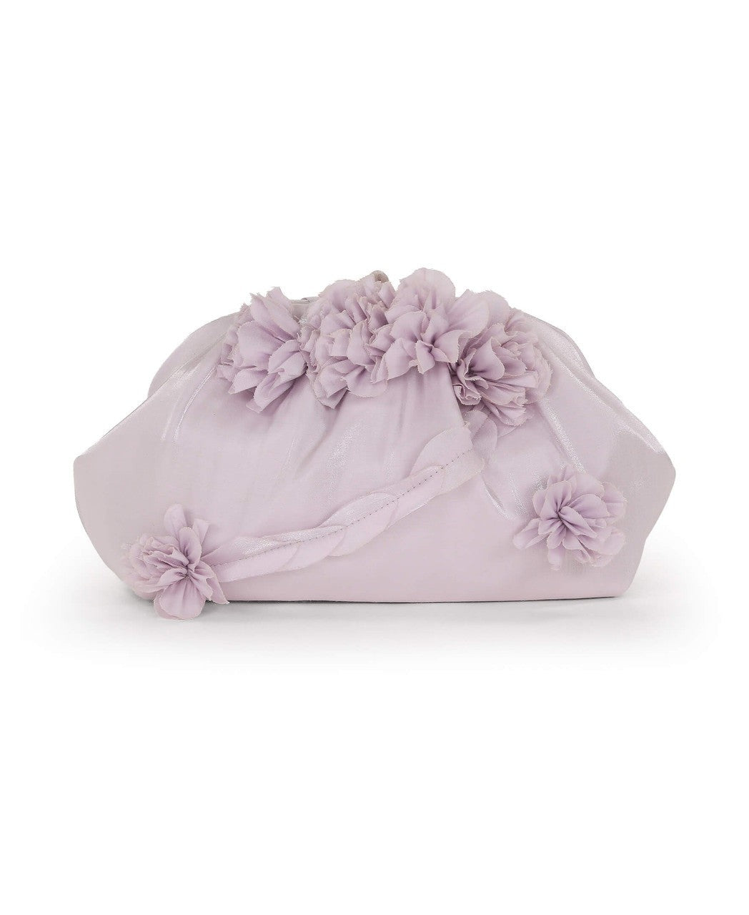 Lottie Floral Applique Pouch Clutch