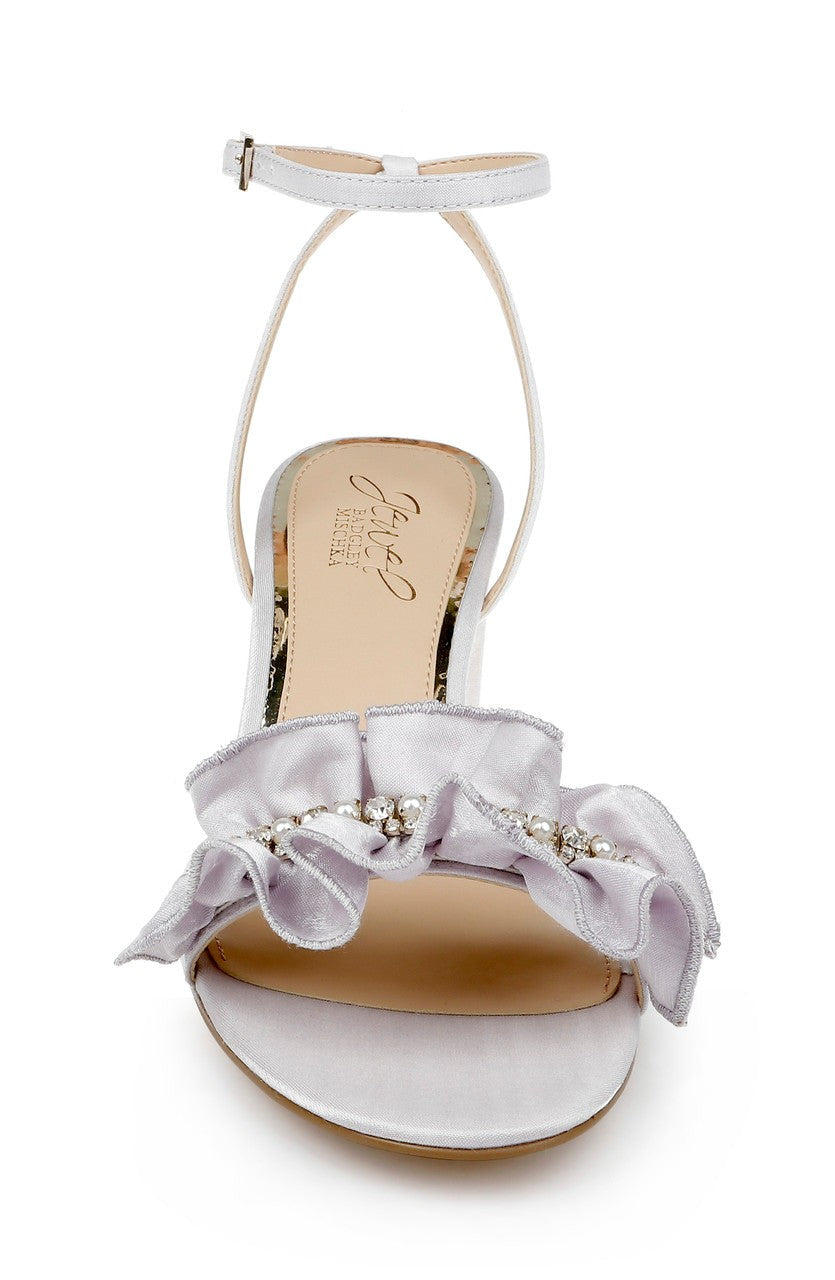 Desirie Ruffle Block Heel Sandal