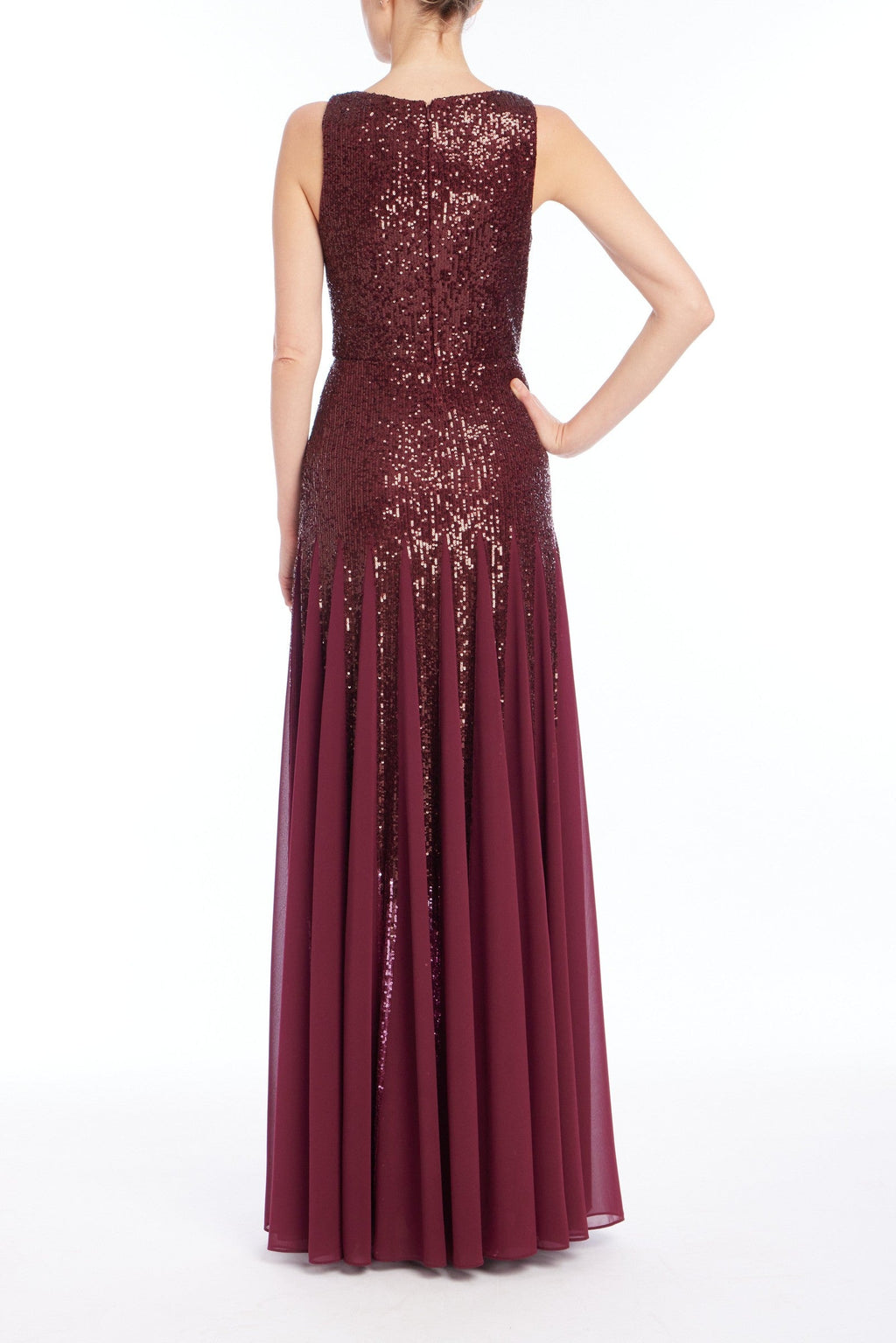 Sequin Godet Gown