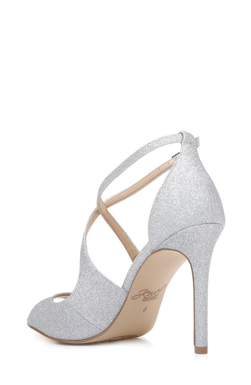 Jonna Glitter Peep Toe Pumps