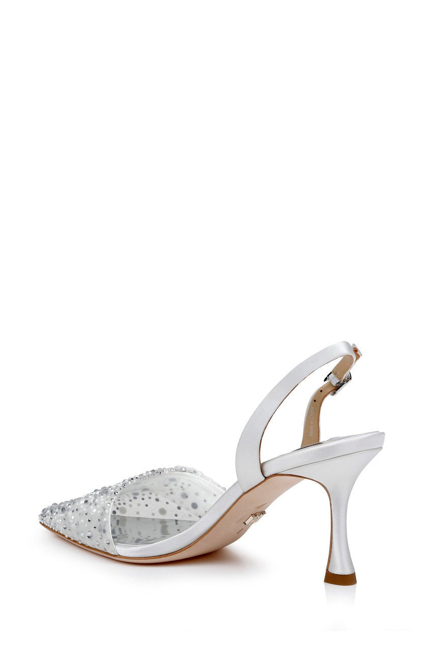 Brenna Rhinestone-Studded 2-Piece Slingbacks